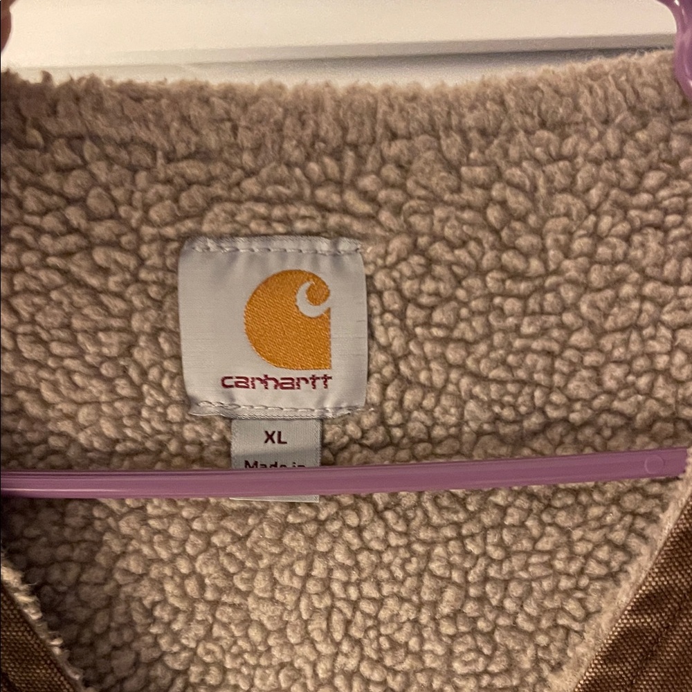 Carhartt Dark Brown Fleece-Lined Vest - Picture 2 of 3